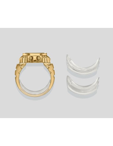 Reloj digital tipo anillo Casio en acero inoxidable dorado