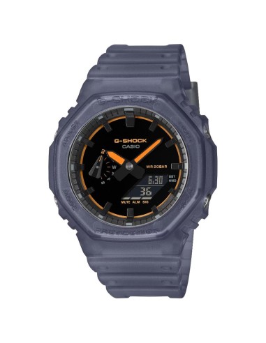 Casio G-Shock GA-2100K-2AER – Men's Watch, Transparent Blue with Neon Details | Original G-Shock