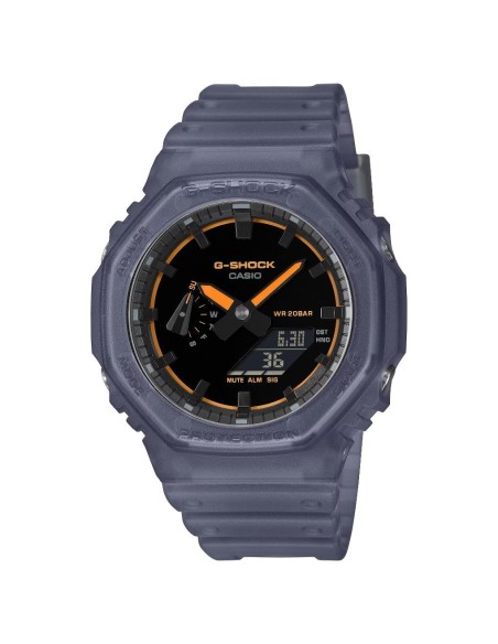 Casio G-Shock GA-2100K-2AER – Men's Watch, Transparent Blue with Neon Details | Original G-Shock
