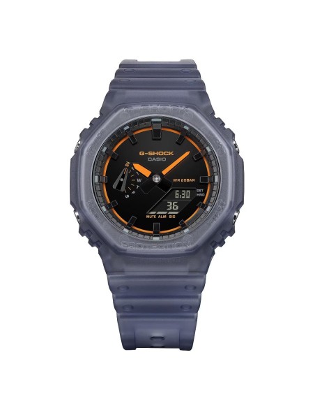 Casio G-Shock GA-2100K-2AER – Men's Watch, Transparent Blue with Neon Details | Original G-Shock