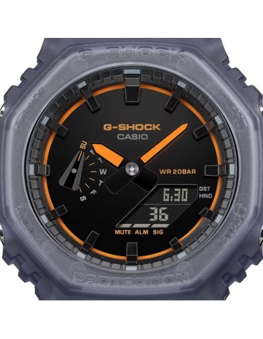 Casio G-Shock GA-2100K-2AER – Men's Watch, Transparent Blue with Neon Details | Original G-Shock