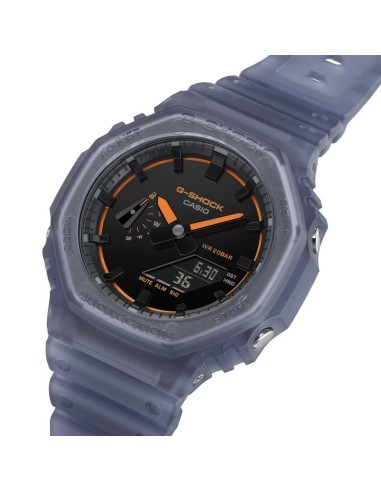 Casio G-Shock GA-2100K-2AER – Men's Watch, Transparent Blue with Neon Details | Original G-Shock