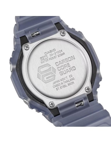 Casio G-Shock GA-2100K-2AER – Men's Watch, Transparent Blue with Neon Details | Original G-Shock