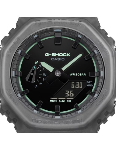 Casio G‑Shock GA‑2100K‑1AER – Reloj Hombre Azul Transparente con Detalles Neón | G-Shock Original