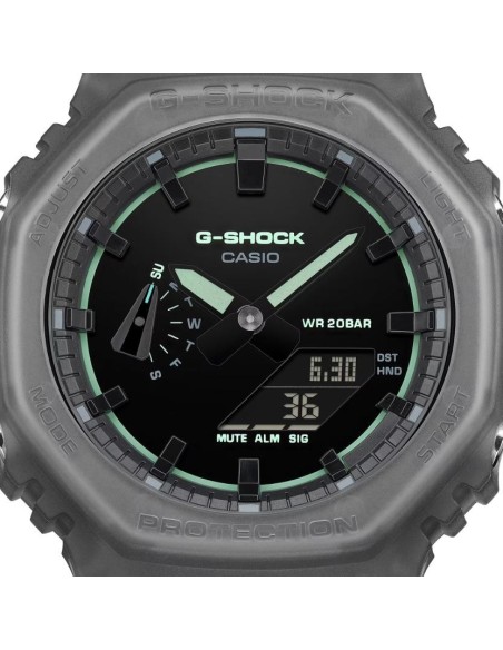 Casio G‑Shock GA‑2100K‑1AER – Reloj Hombre Azul Transparente con Detalles Neón | G-Shock Original