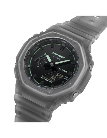 Casio G‑Shock GA‑2100K‑1AER – Reloj Hombre Azul Transparente con Detalles Neón | G-Shock Original