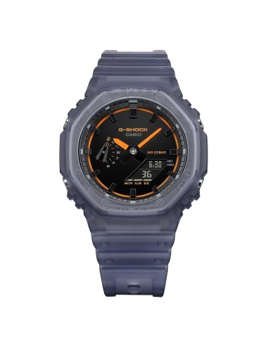 Casio G‑Shock GA‑2100K‑2AER – Reloj Hombre Azul Transparente con Detalles Neón | G-Shock Original