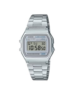 Reloj digital vintage  A158 con correa metálica | Estilo retro