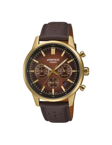 EDIFICE chronograph with gradient dial and convex crystal – Classic sporty style