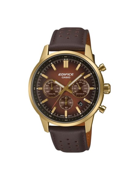 EDIFICE chronograph with gradient dial and convex crystal – Classic sporty style