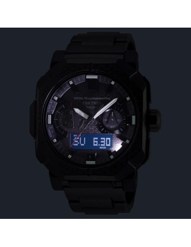 Digital watch with world time, stopwatch, alarms and solar power