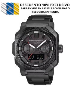 Reloj digital con hora mundial, cronómetro, alarmas y energía solar