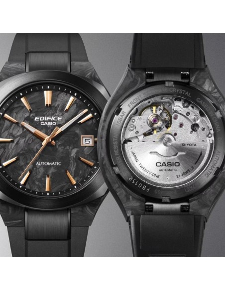 Mechanical Watch with Forged Carbon Dial and Sapphire Crystal