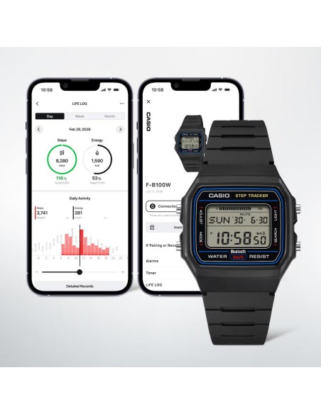 Reloj Casio Digital con Bluetooth y Contador de Pasos